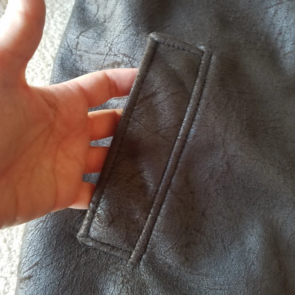 Dark Brown Faux Suede Sherpa Collar Jacket from England
